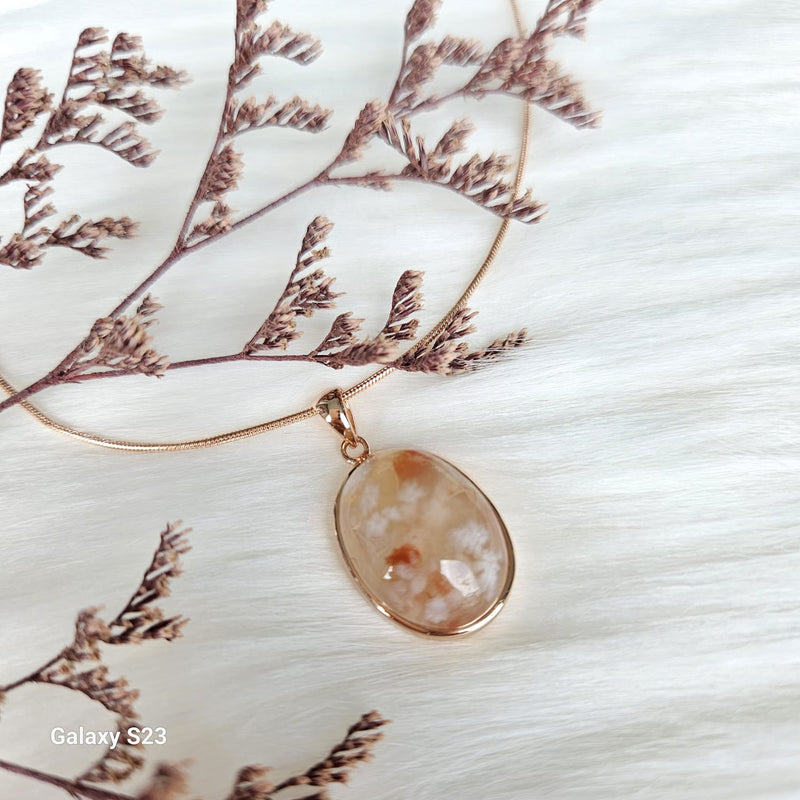 *Special Collection* Sakura Agate Pendant