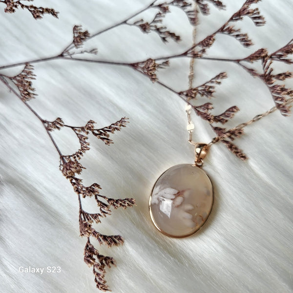 *Special Collection* Sakura Agate Pendant