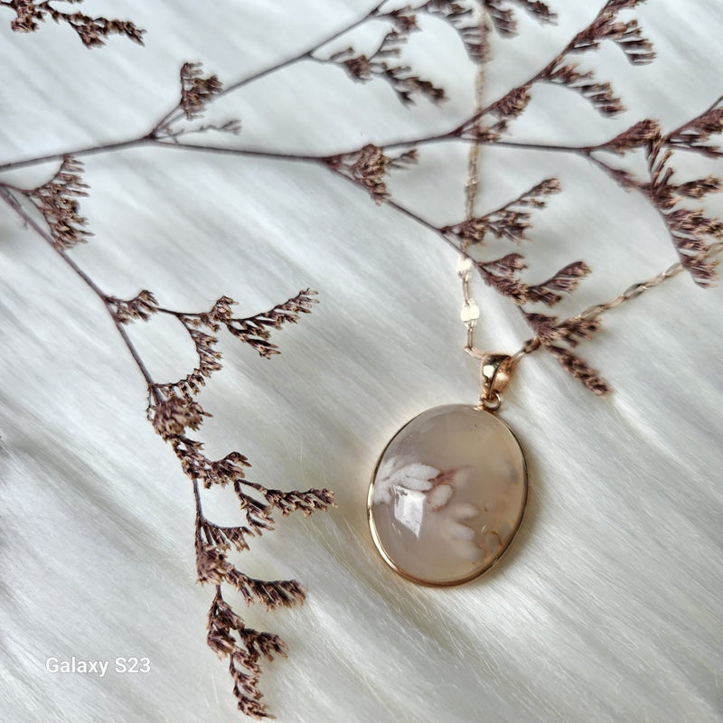 *Special Collection* Sakura Agate Pendant