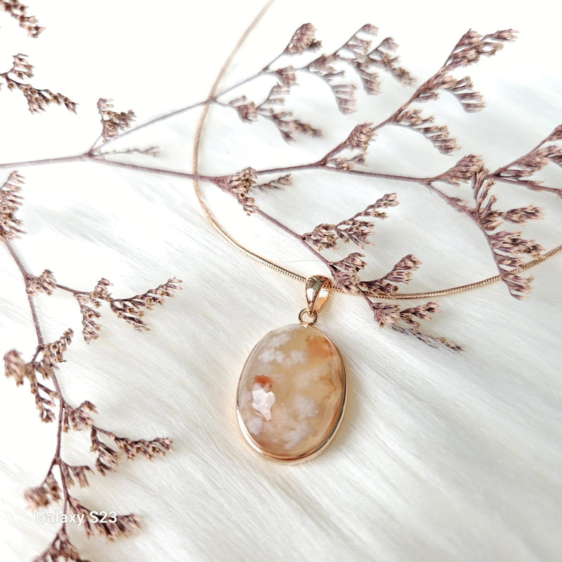 *Special Collection* Sakura Agate Pendant