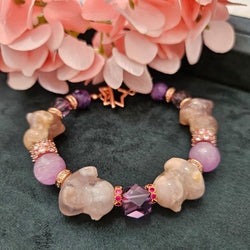 Sakura Agate "Ducks" Bracelet