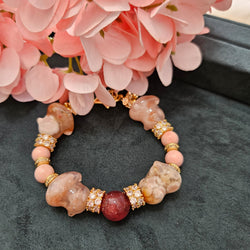 Sakura Agate "Ducks" Bracelet