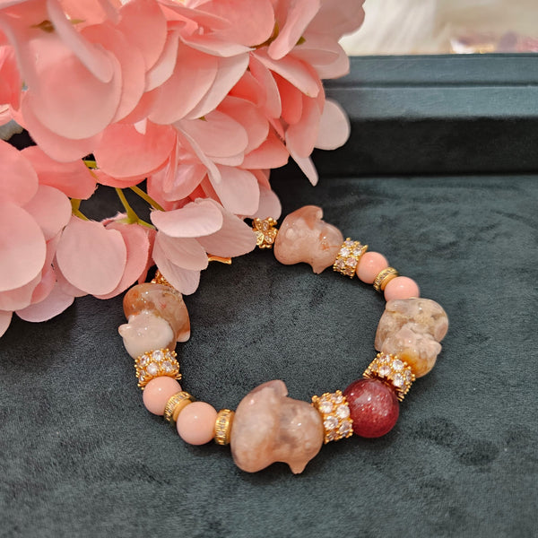 Sakura Agate "Ducks" Bracelet