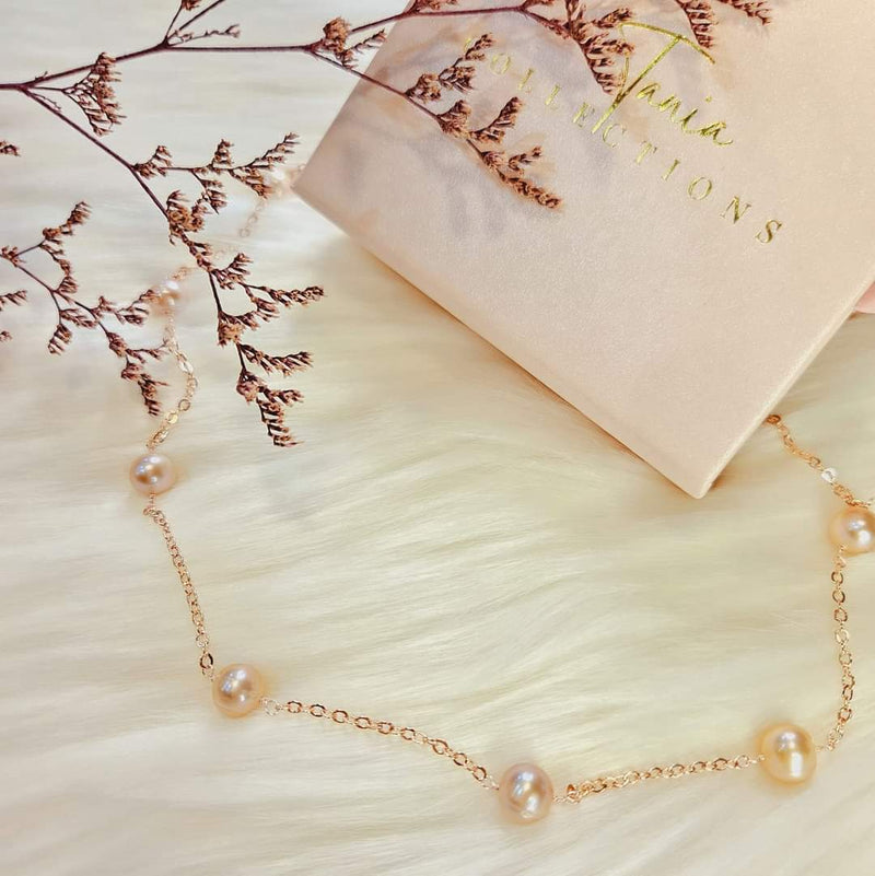 Baby Pink Freshwater Pearls Necklace