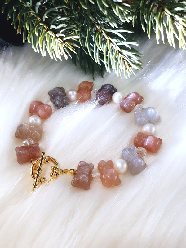 Moonstone "12 Bears" Bracelet