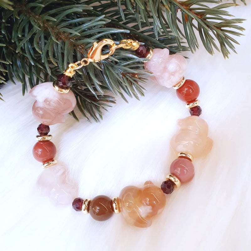 Sakura Agate "Ducky" Bracelet