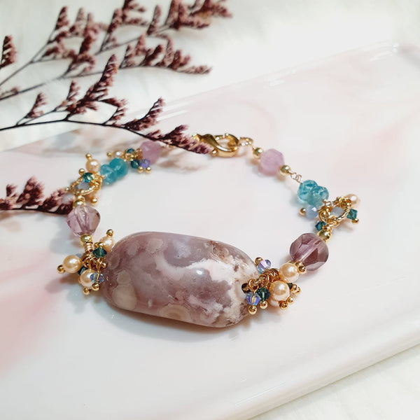 Sakura Agate "Fantasy" Bracelet