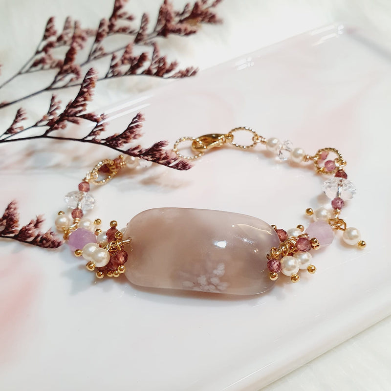 Sakura Agate "Purple Dream" Bracelet