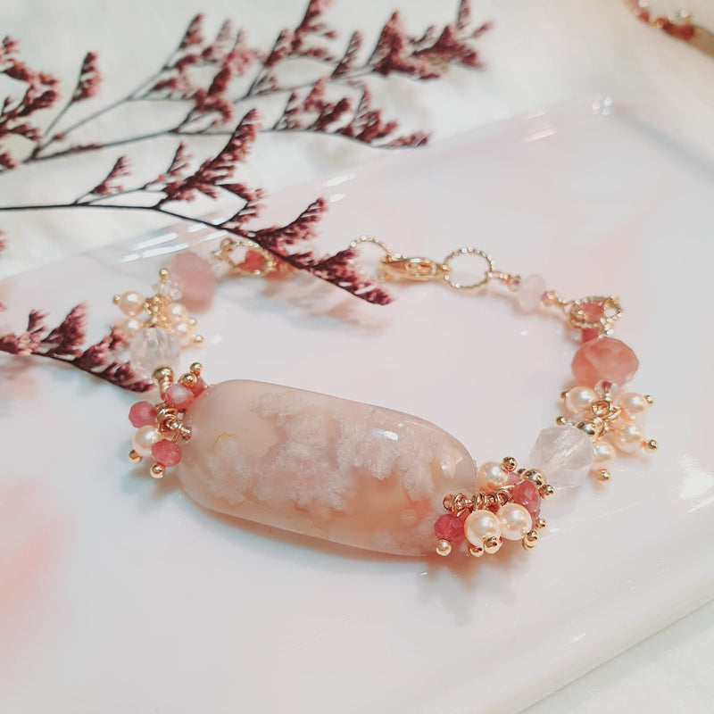 Sakura Agate "Rosa Dolce" Bracelet